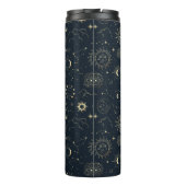 Mitternacht Blue Gold Star Konstellation Muster Thermosbecher (Rückseite)