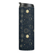 Mitternacht Blue Gold Star Konstellation Muster Thermosbecher (Nach rechts gedreht)