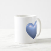 Mitternacht Blue Heart Kaffeetasse (VorderseiteRechts)
