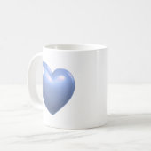 Mitternacht Blue Heart Kaffeetasse (Vorderseite Links)