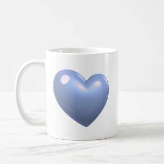 Mitternacht Blue Heart Kaffeetasse (Links)