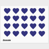Mitternacht Blue Heart Sticker (Blatt)