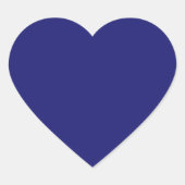 Mitternacht Blue Heart Sticker (Vorderseite)