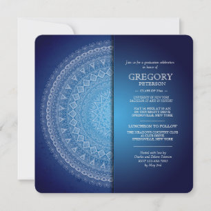 Mitternacht Blue Mandala Einladung
