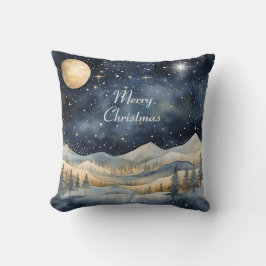 Mitternacht Blue Sky Starry Mounry Family Weihnach Kissen
