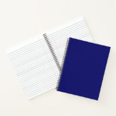 Mitternacht Blue Solid Color Spiral Notebook Notizblock (Innenseite)