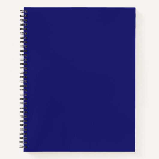 Mitternacht Blue Solid Color Spiral Notebook Notizblock (Vorderseite)