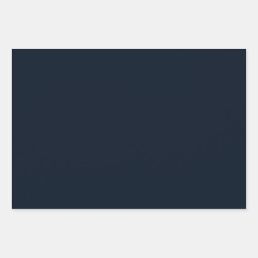 Mitternacht Blue Solid Geschenkpapier Set (Vorderseite 3)