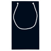 Mitternacht Blue Solid Kleine Geschenktüte (Rückseite)