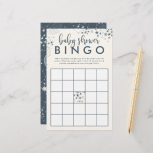 Mitternacht Blue Starry Night Baby Dusche Bingo
