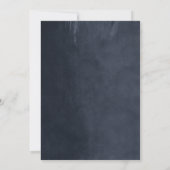 Mitternacht Blue String Lights Hochzeitseinladung Einladung (Rückseite)