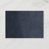 Mitternacht Blue String Lights Hochzeitskarten Platzkarte (Rückseite)