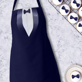 Mitternacht Blue Tuxedo Bib Waiters Kostüme Schürz Schürze
