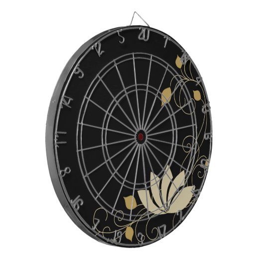 Mitternacht-Blume Dartscheibe (Vorderseite Links)