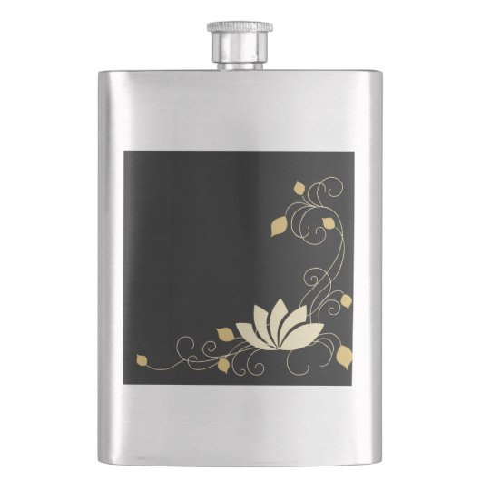 Mitternacht-Blume Flachmann (Vorderseite)