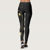 Mitternacht-Blume Leggings (Rückseite)