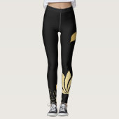 Mitternacht-Blume Leggings (Vorderseite)