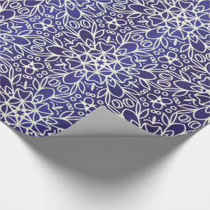 Mitternacht-Blume-Muster Geschenkpapier