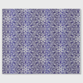 Mitternacht-Blume-Muster Geschenkpapier (Flach)