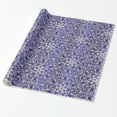 Mitternacht-Blume-Muster Geschenkpapier (Ungerollt)