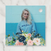 Mitternacht Blush Blues Abschluss Geschenkanhänger (Rückseite)