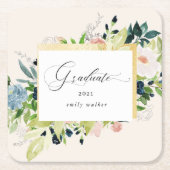 Mitternacht Blush Blues Abschluss Rechteckiger Pappuntersetzer (Vorderseite)