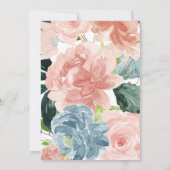 Mitternacht Blüte 50. Geburtstag Einladung (Rückseite)