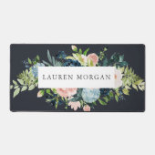 Mitternacht blütenblütenfarben elegant schreibtischunterlage (Vorderseite)