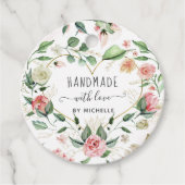 Mitternacht Blütenhandgemacht mit Liebe Herzblut Geschenkanhänger (Vorderseite)