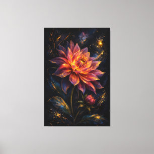 Mitternacht Botanica Ember Dahlia Moody Indigo Flo Leinwanddruck