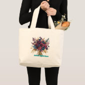 Mitternacht Bouquet Tote Bag: Jumbo-Tasche Jumbo Stoffbeutel (Vorderseite (Produkt))