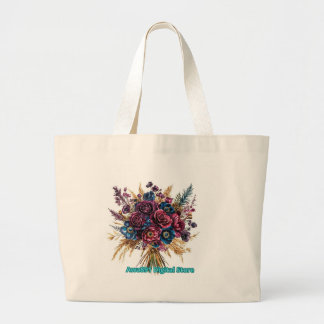 Mitternacht Bouquet Tote Bag: Jumbo-Tasche Jumbo Stoffbeutel