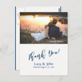 Mitternacht Breeze - Hochzeit Foto Danke Postcard Postkarte (Vorne/Hinten)