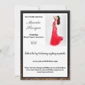 Mitternacht Bronze Pageant Autograph Cards Einladung (Rückseite)