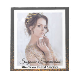 Mitternacht Bronze Pageant Autograph Pad - Dunkler Notizblock