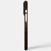 Mitternacht Bronze Romance | Satiny Grunge Damask Case-Mate iPhone Hülle (Rückseite / Links)