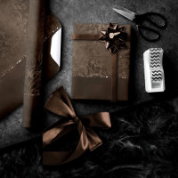 Mitternacht Bronze Romance | Satiny Grunge Damask