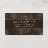 Mitternacht Bronze Romance | Satiny Grunge Damask Visitenkarte (Rückseite)