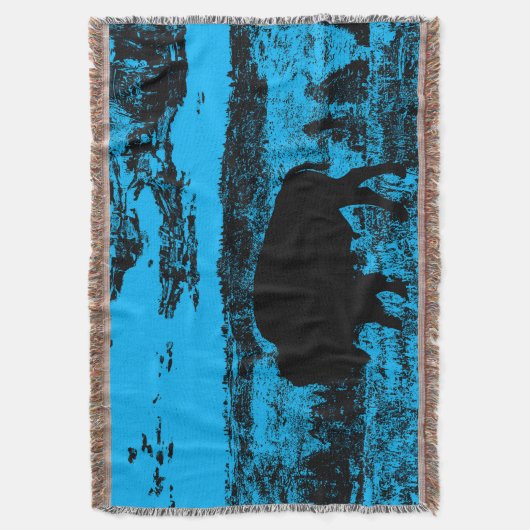 Mitternacht Buffalo - Plains Bison Throw Blanket Decke (Vorderseite Vertikal)