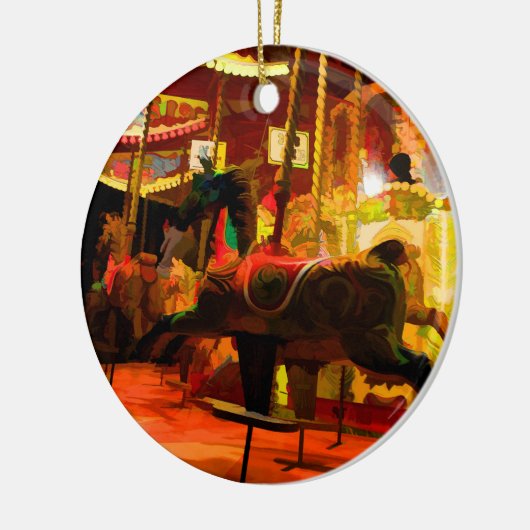 Mitternacht Carousel Ride Keramikornament (Links)