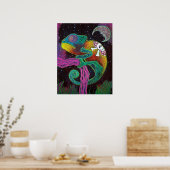 Mitternacht Chameleon Poster (Küche)