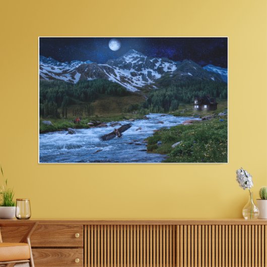 Mitternacht Chronicle Fantasy Landscape Leinwanddruck (Insitu (Wohnzimmer))