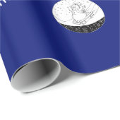 Mitternacht Clear - Snowman Geschenkpapier (Rolleneckpunkt)