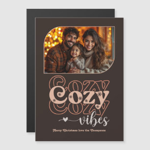 Mitternacht Cocoa Holiday Keepake Weihnachts-Foto Magnetkarte