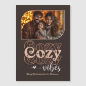 Mitternacht Cocoa Holiday Keepake Weihnachts-Foto Magnetkarte (Vorderseite)