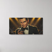 Mitternacht Crooner gestresste Canvas Print Leinwanddruck (Vorderseite)