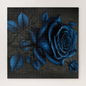 Mitternacht Deep Blue Rose Puzzle (Horizontal)