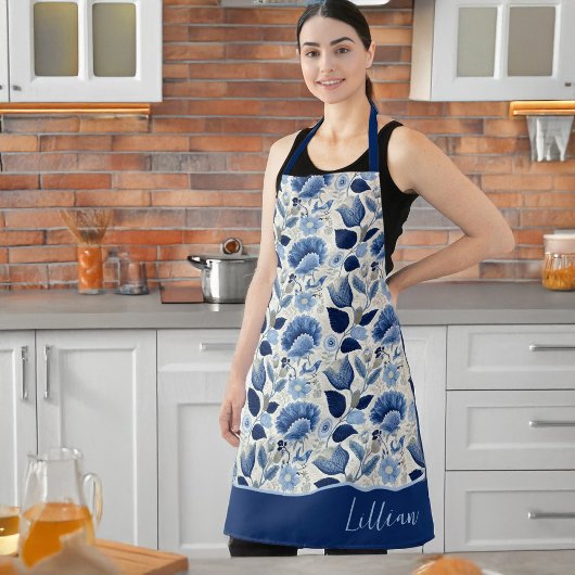 Mitternacht Delft Garden Vintag Schürze