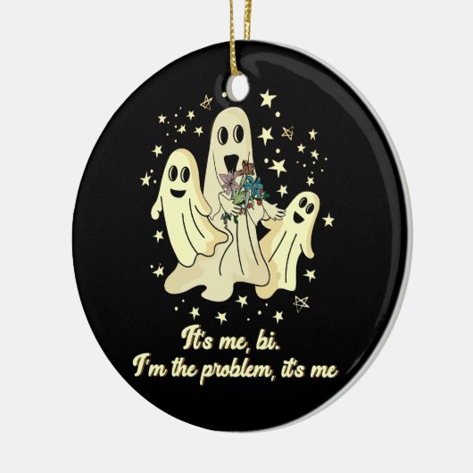 Mitternacht der Geist Ich bin das Problem. Keramik Ornament (Links)