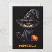 Mitternacht die witzige Schwarze Katze Halloween E (Vorderseite)